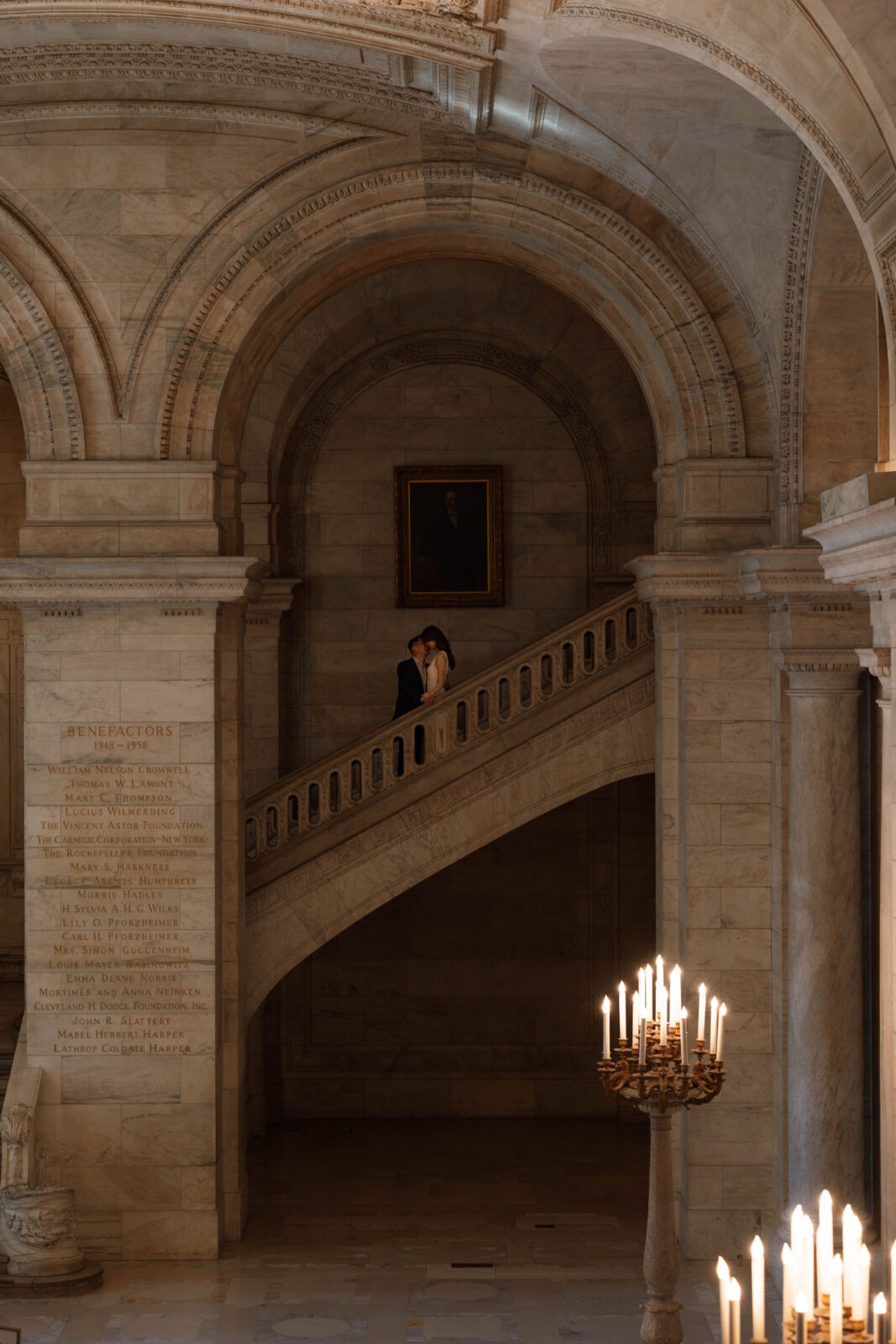 NYPL intimate Engagement Photos | Photos by Sami