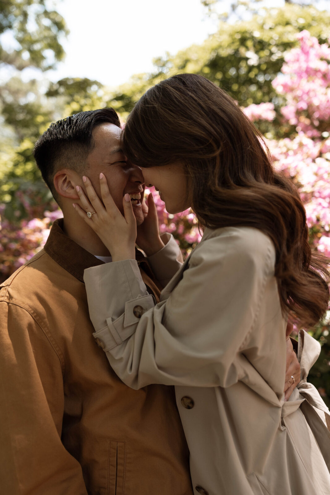Central Park Spring Engagement Photos | Bethesda Terrace