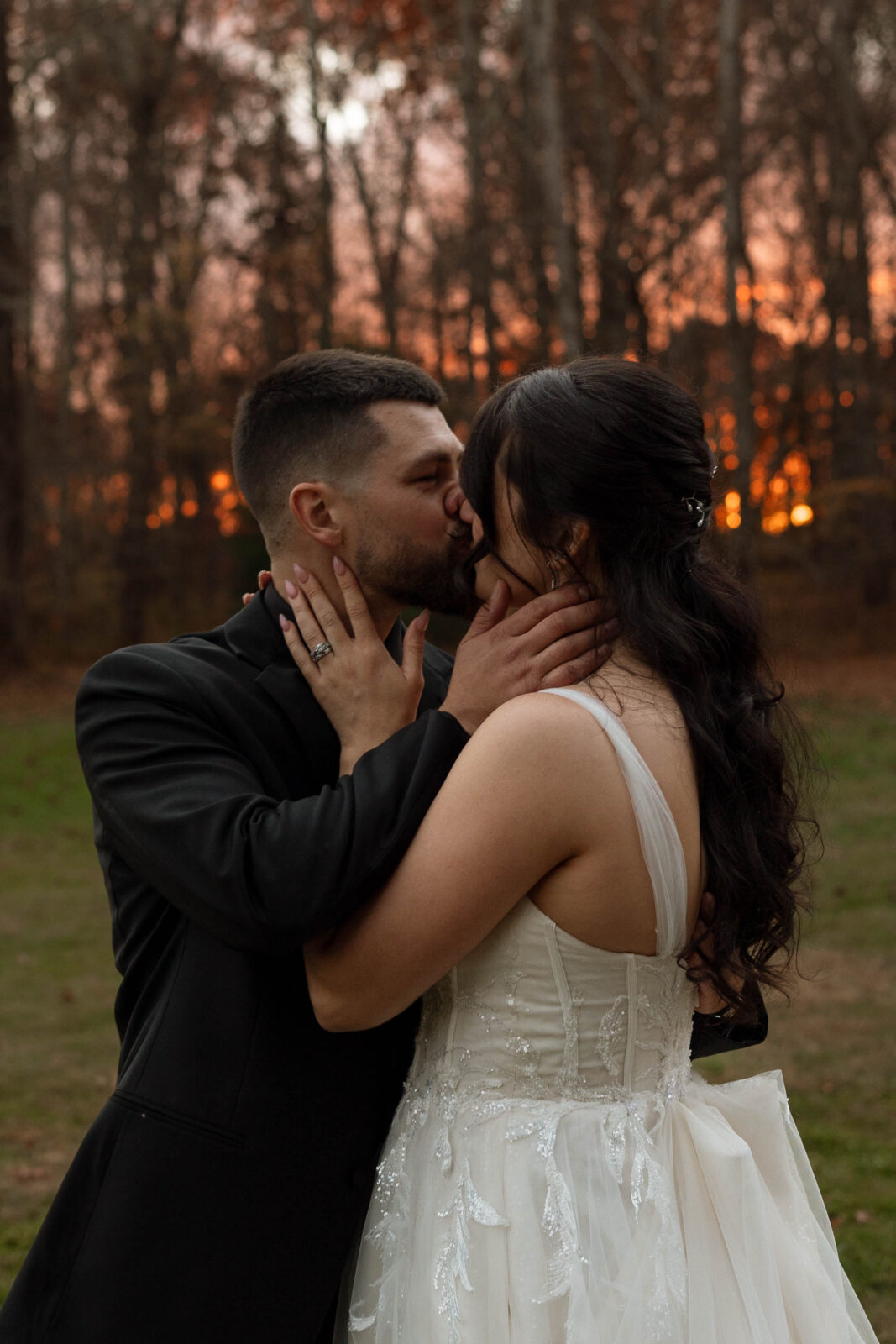 Sunset couples photos | New England Wedding Photographer