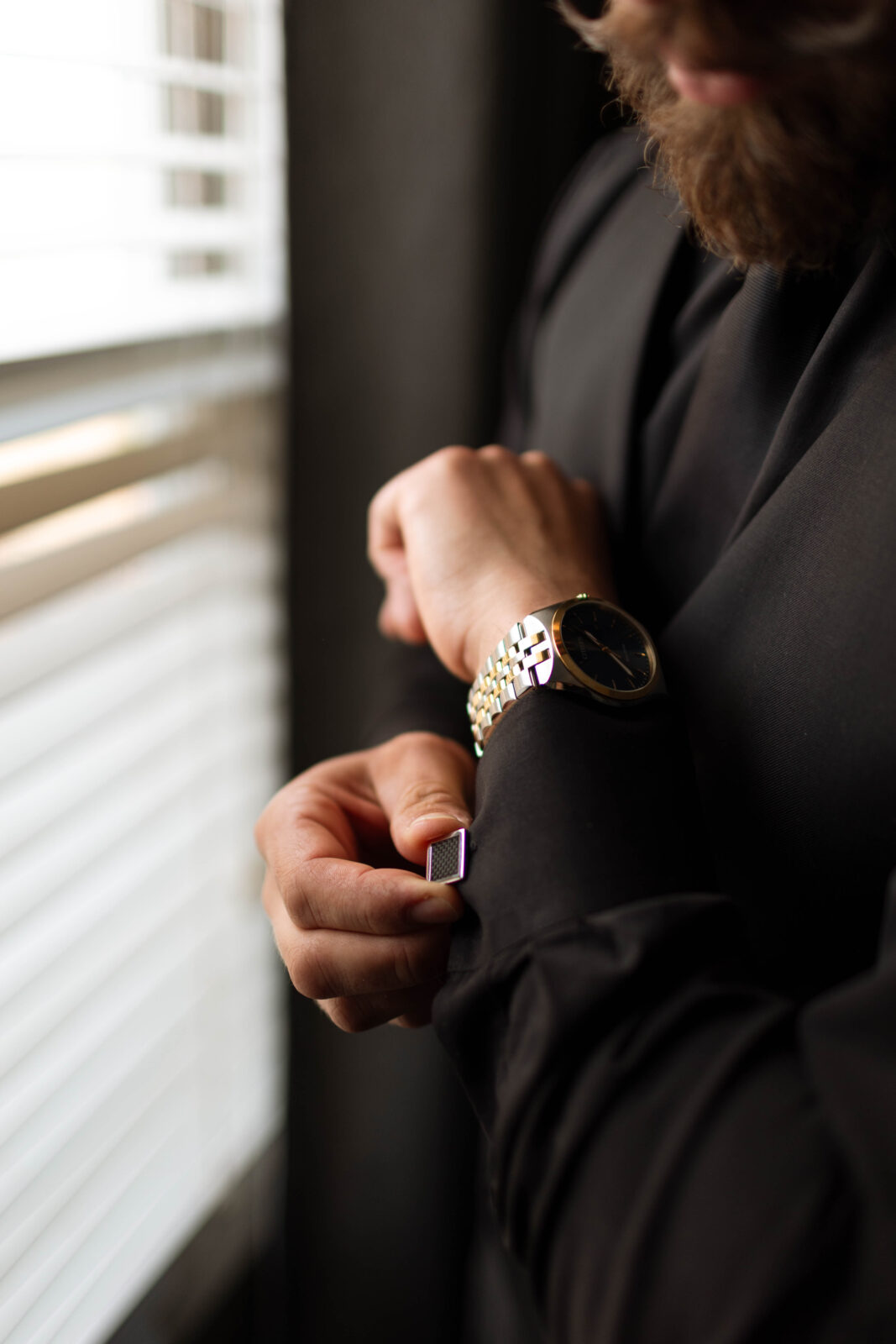 David getting ready | Swansea MA Backyard Wedding