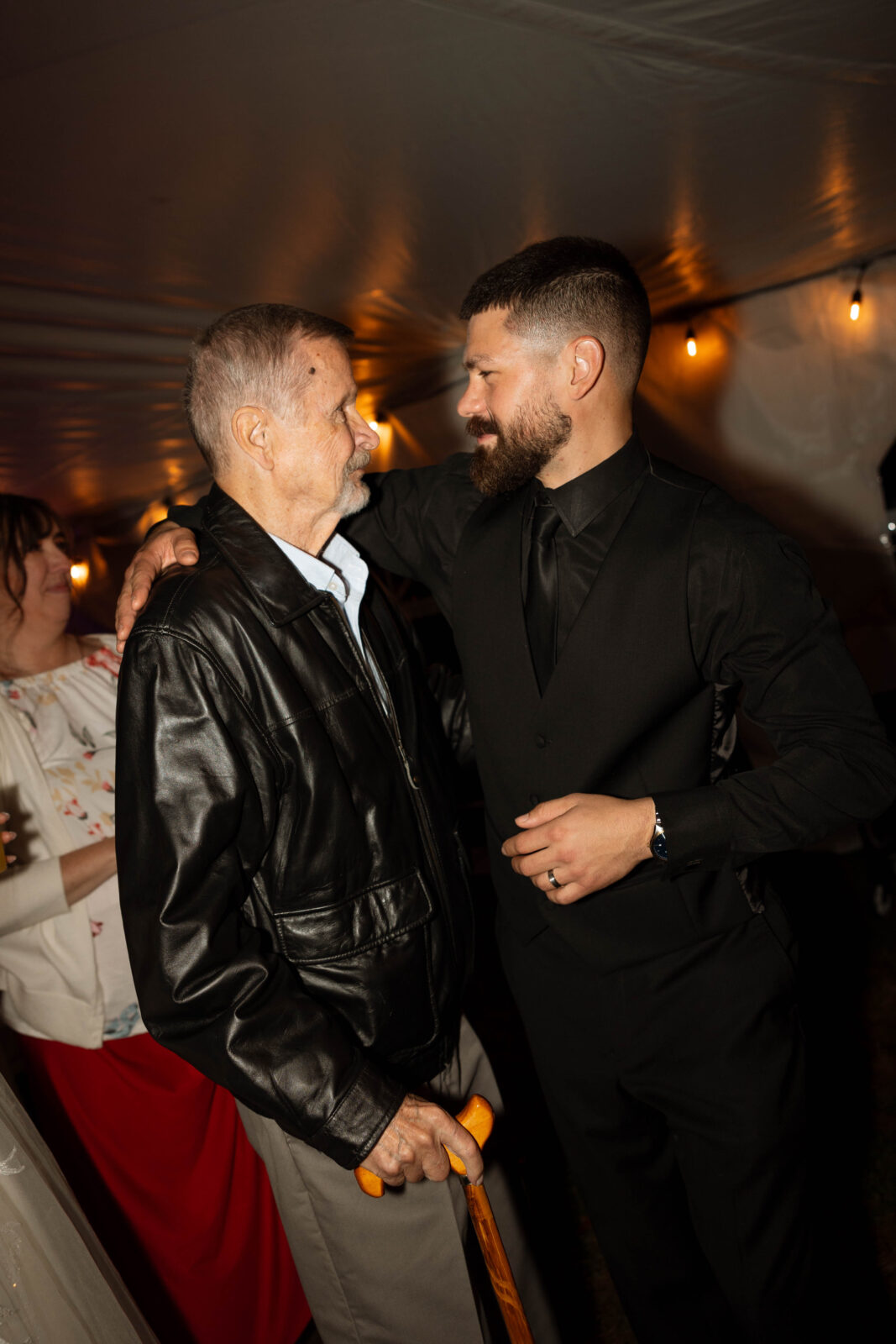 Saying goodbye to grandpa at the end of the night