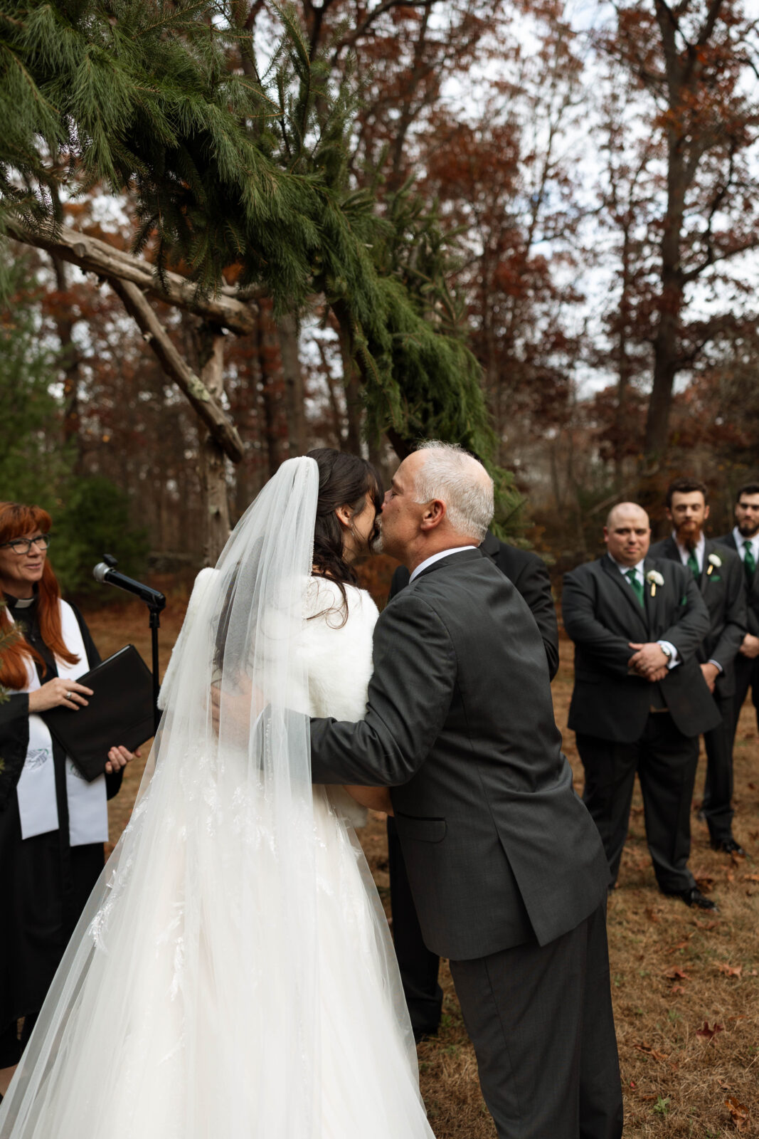 Caitlins father giving her away to David