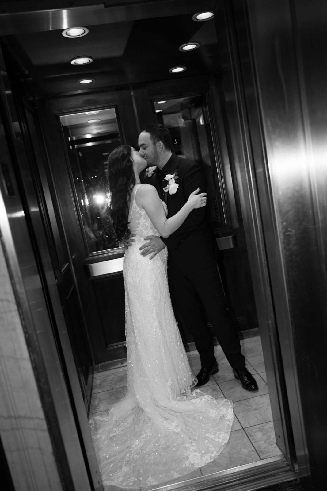 Graduate Providence Elevator Couple Photos | Wedding Photographer