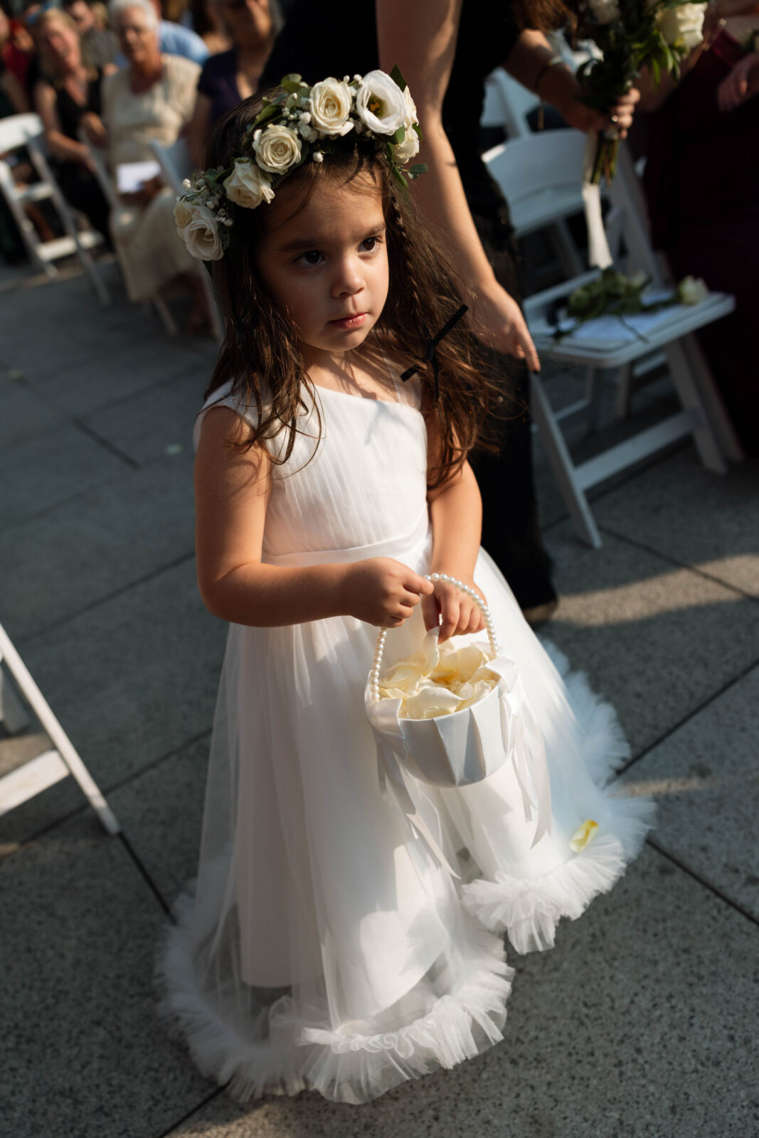 Ballroom at The Providence G | Ceremony Flower Girl
