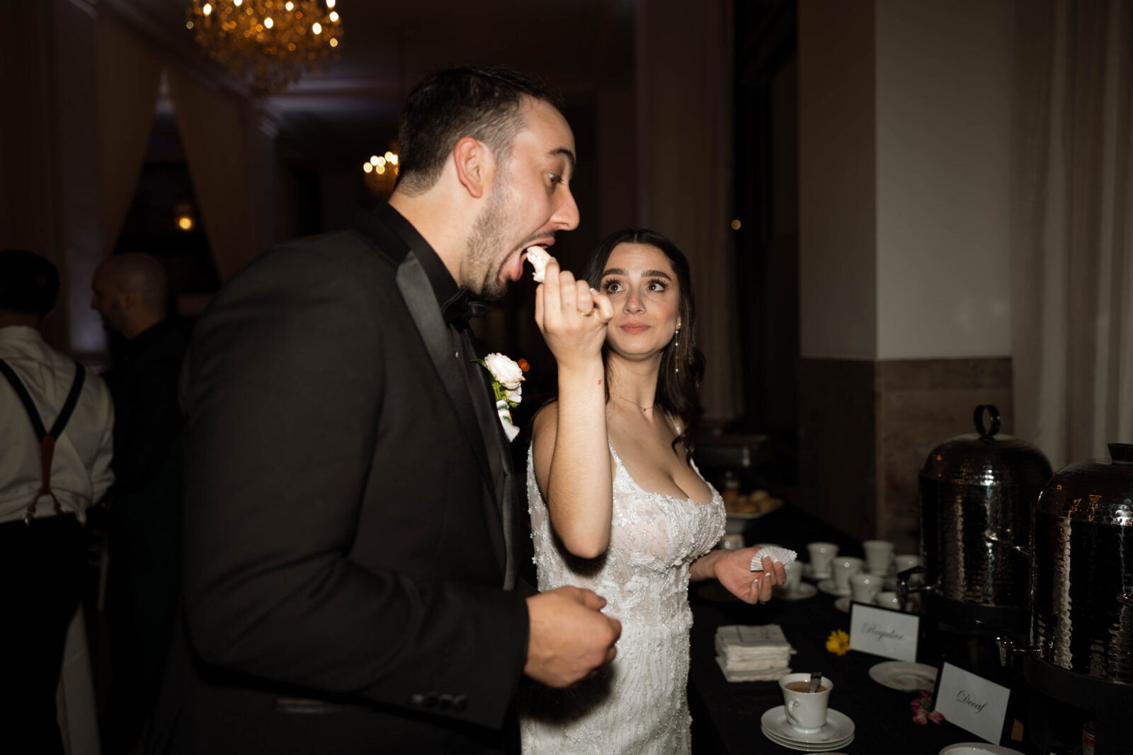 Sharing Desserts | Rhode Island Wedding