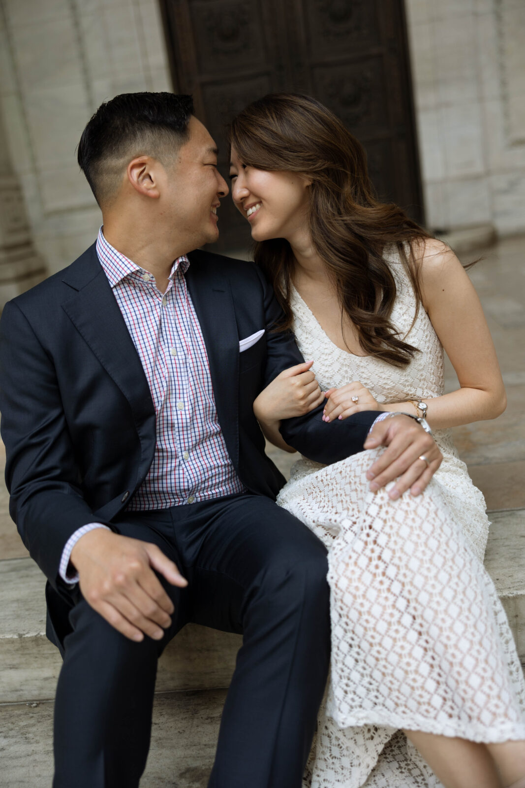 New York Public Library Engagement Photos | Photos by Sami