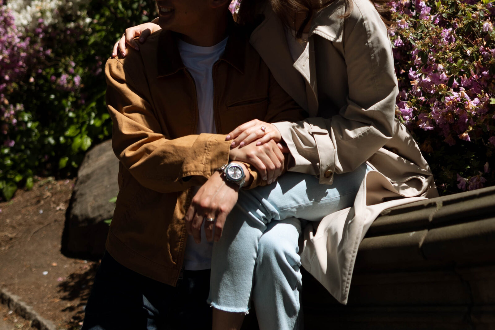 Central Park Spring Engagement Photos