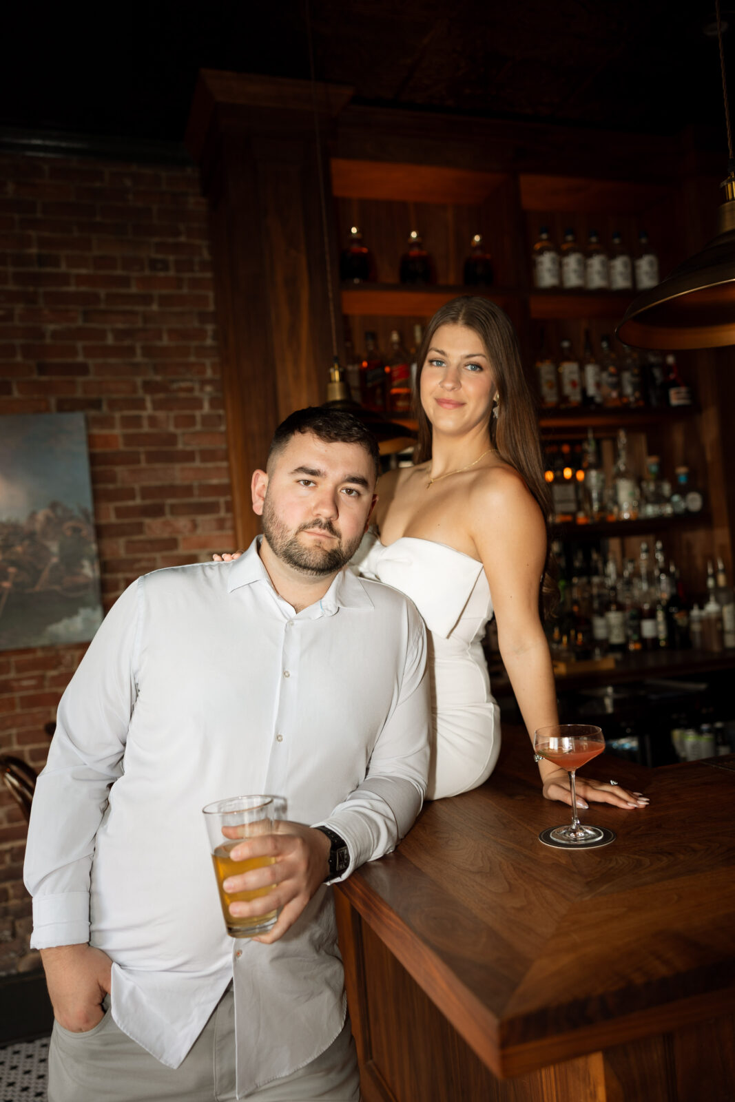 Tori and Blake photographed at Stingy Alley in Warren RI