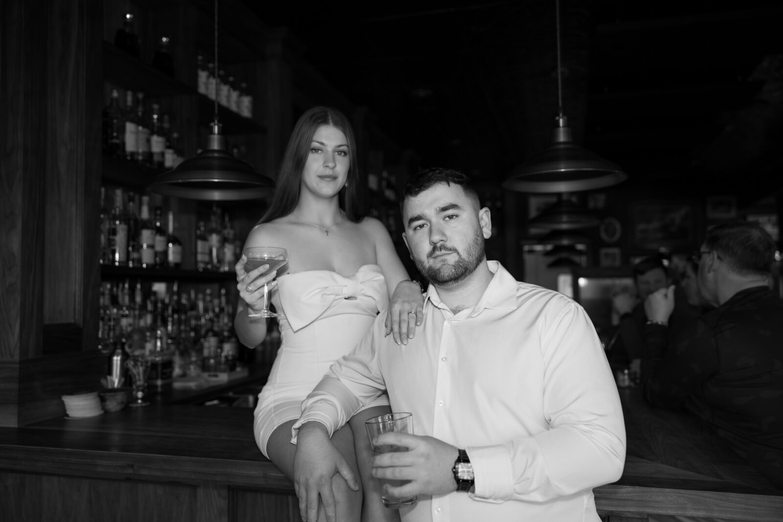 Tori and Blake photographed at Stingy Alley in Warren RI