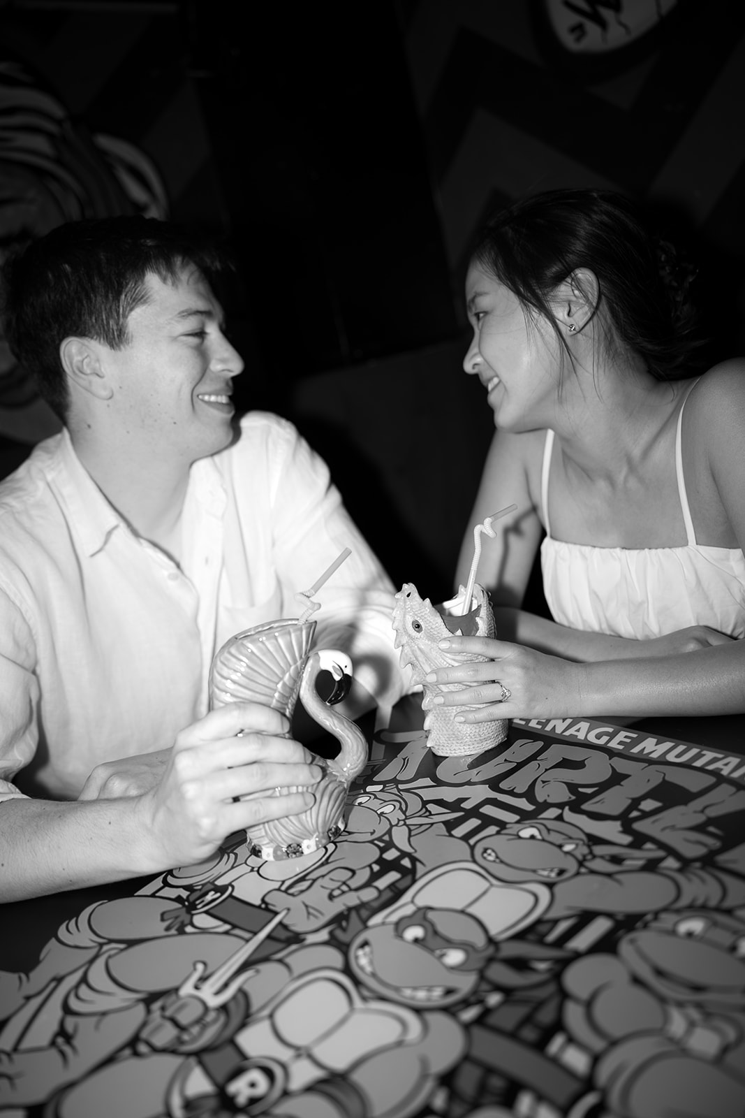 Jess & Reid sharing a drink at Versus Boston